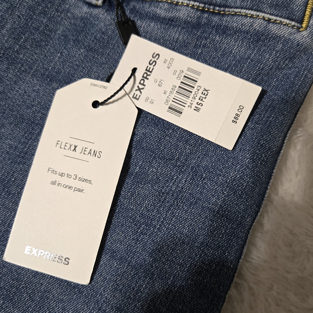 Express Jeans Modern Straight Mid Rise M Short Brand New - Picture 4 of 8